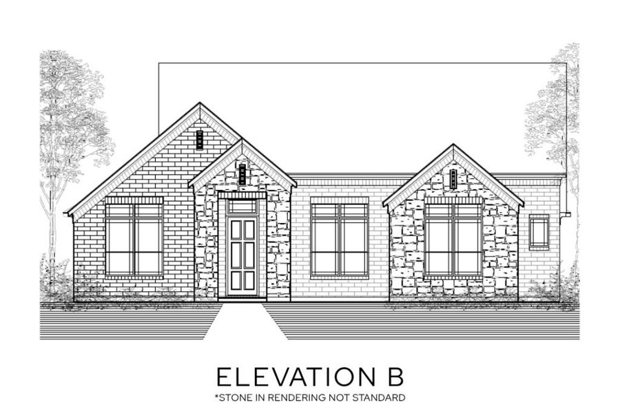 Representative rendering of the exterior for the The Seguin by Lillian Custom Homes (Image 4).