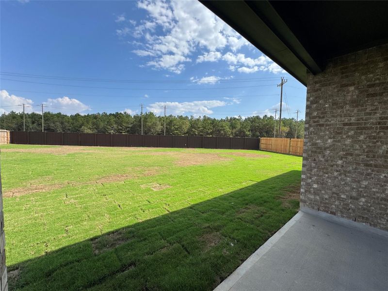 Exterior details and patio area of a home in The Trails, New Caney (Image 3). Exterior details and patio area of a home in The Trails, New Caney (Image 3).