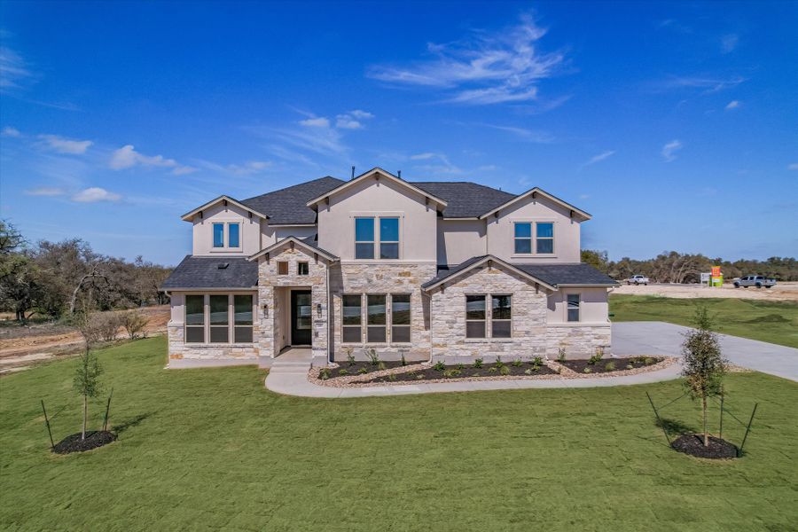 Representative exterior photo of a completed home built from the Boerne by Giddens Homes in Whispering Wind, Bertram, TX (Image 29). Representative exterior photo of a completed home built from the Boerne by Giddens Homes in Whispering Wind, Bertram, TX (Image 29).