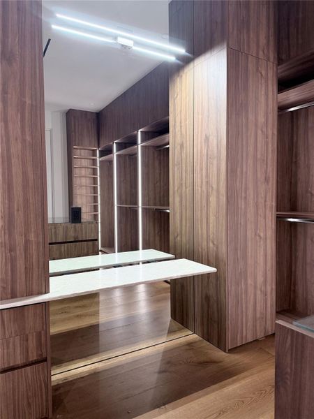Master closet make up area