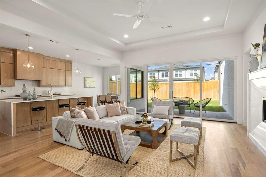 Furnished interior view inside a new home in , Dallas (Image 7). Furnished interior view inside a new home in , Dallas (Image 7).