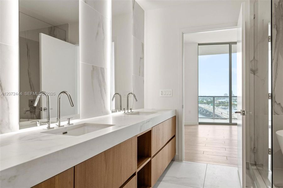 Furnished interior view inside a new home in , Miami (Image 10).