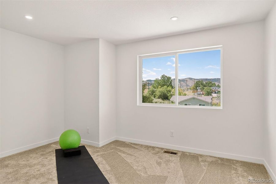 additional upper bedroom, views and sunny