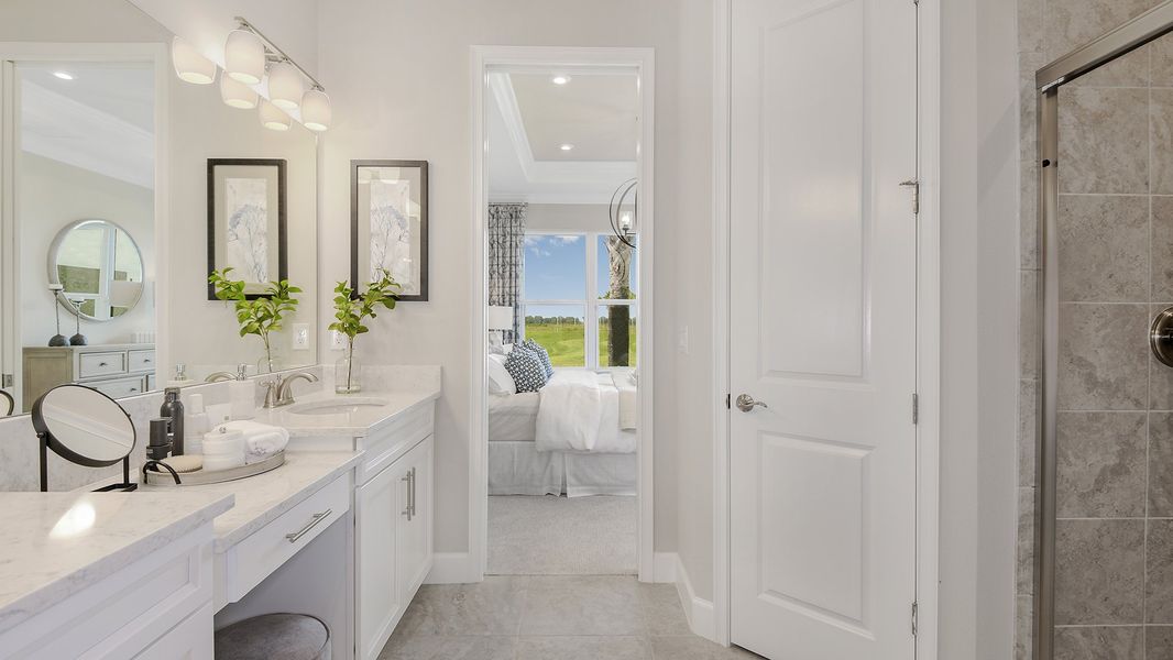 Representative furnished interior of a home built from the Ibis by Taylor Morrison in Esplanade at Skye Ranch, Sarasota (Image 9).