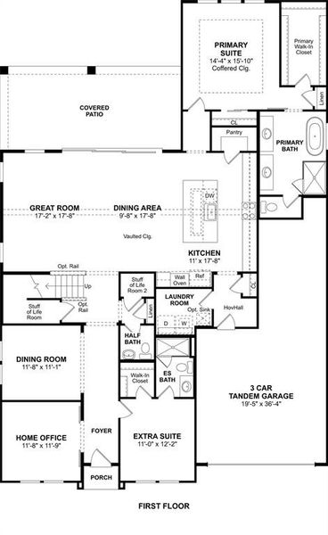 2D floor plan layout of this home in Timberbrook, Justin, TX (Image 3).