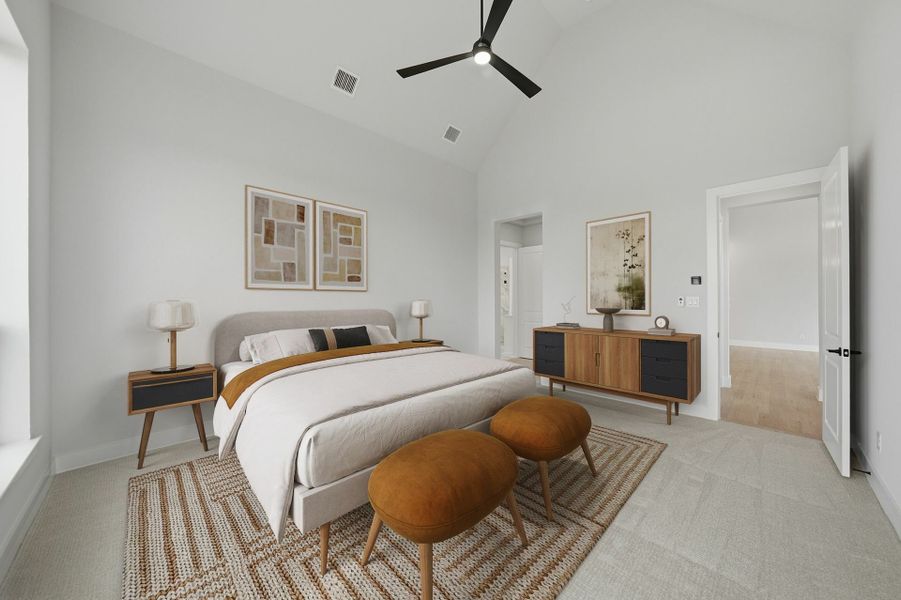 Furnished interior view inside a new home in Park Place - 80' Lots, Prosper (Image 18). Furnished interior view inside a new home in Park Place - 80' Lots, Prosper (Image 18).