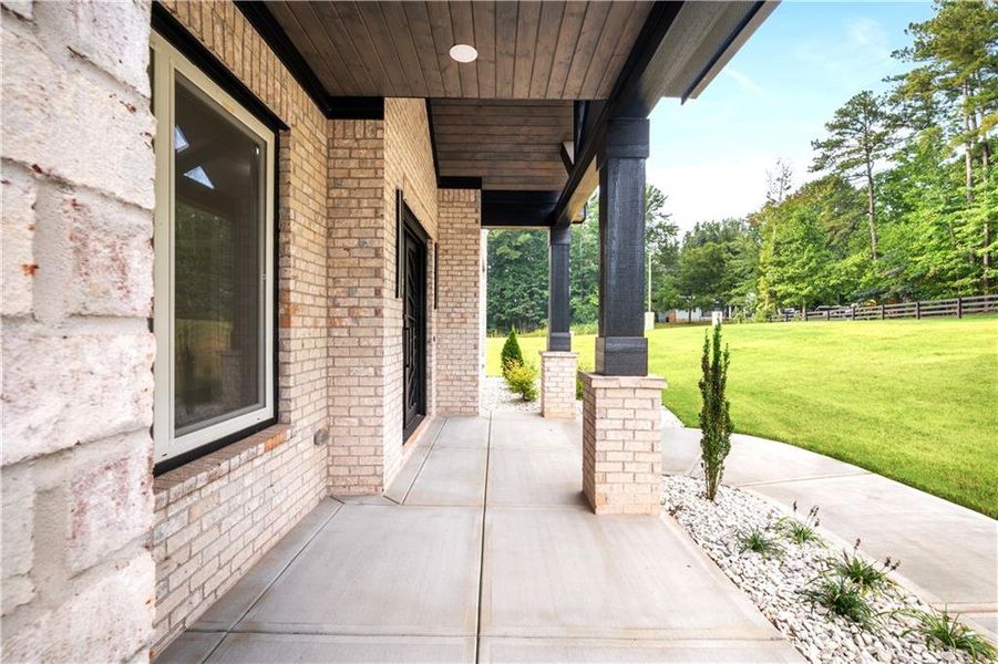 Exterior details and patio area of a home in , Buford (Image 27).