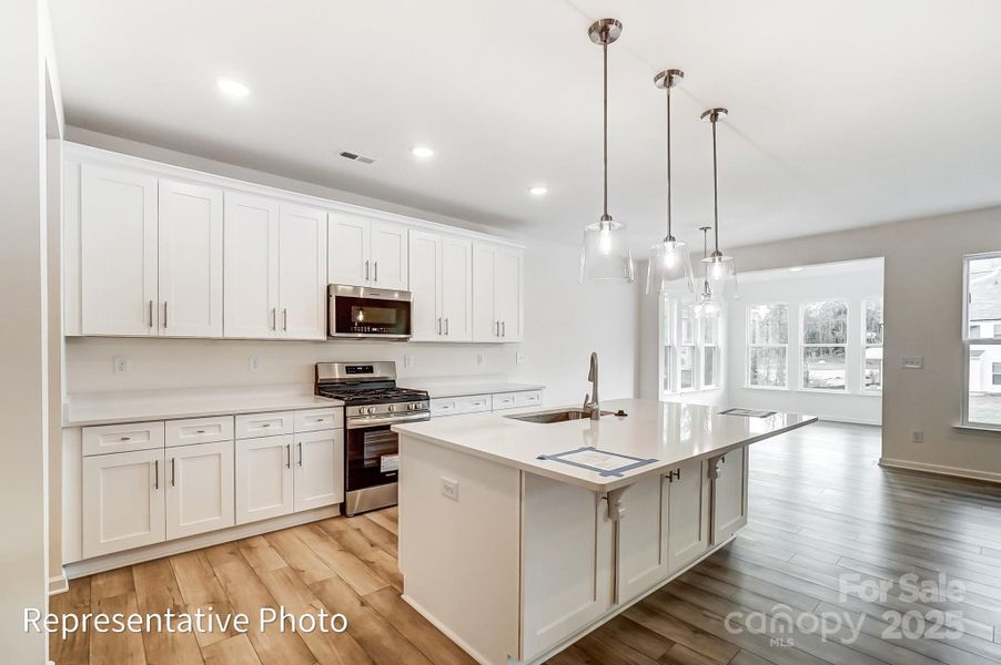 Furnished interior view inside a new home in Grier Meadows, Charlotte (Image 4). Furnished interior view inside a new home in Grier Meadows, Charlotte (Image 4).