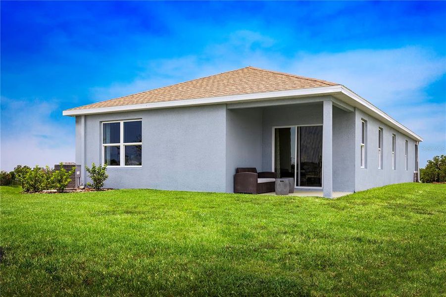 Exterior details and patio area of a home in Reserve at Lake Meadows, Ocoee (Image 2). Exterior details and patio area of a home in Reserve at Lake Meadows, Ocoee (Image 2).