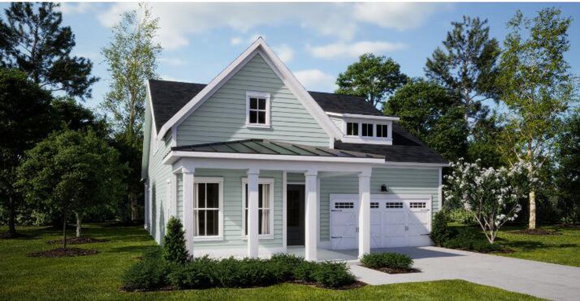 Front exterior of a new home in Carnes Crossroads: Arbor Collection, Summerville, SC, highlighting curb appeal (Image 15).