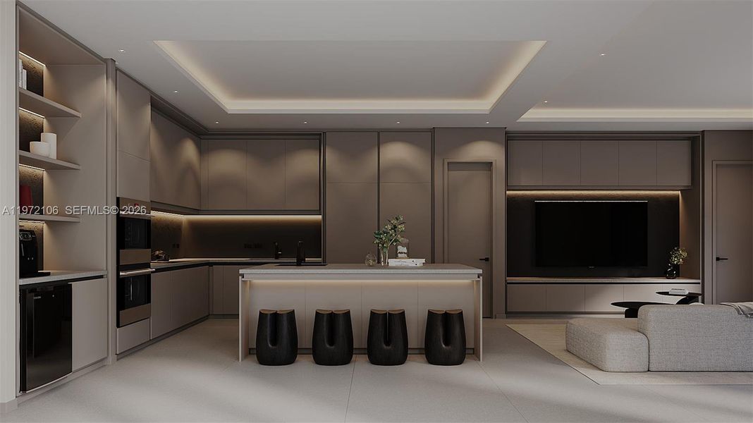 Furnished interior view inside a new home in , Plantation (Image 19).