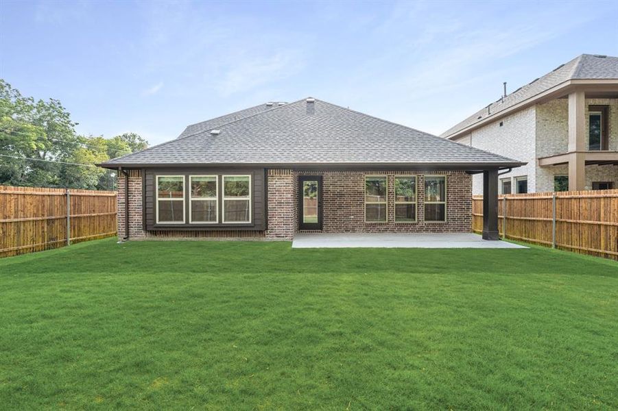 Front exterior of a new home in East Oak Creek 50-55, Commerce, TX, highlighting curb appeal (Image 25).