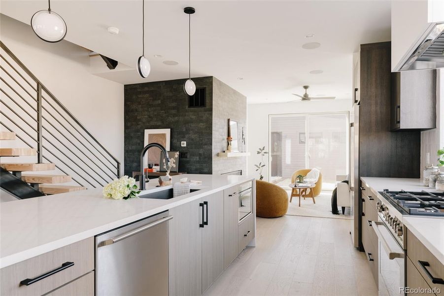 Furnished interior view inside a new home in , Denver (Image 12).