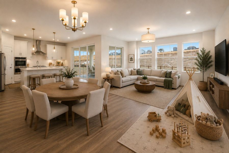 Furnished interior view inside a new home in The Town Collection at Independence, Elizabeth (Image 4).