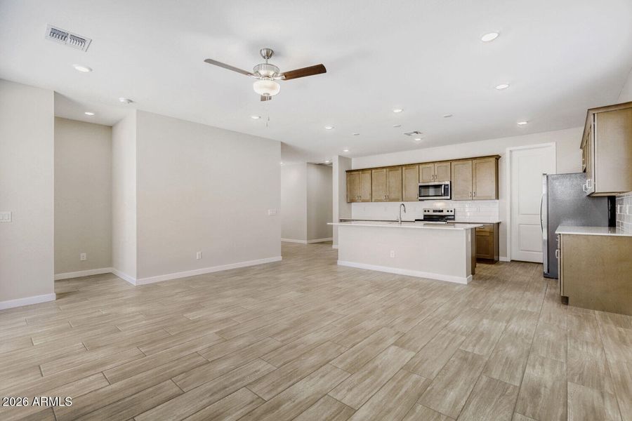 Greatroom and kitchen