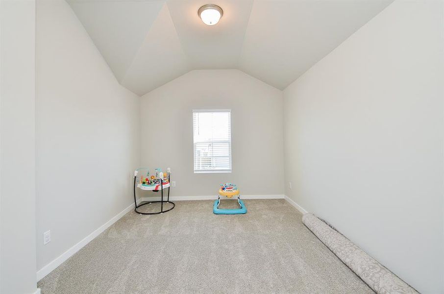 Another guest room with raised ceiling.