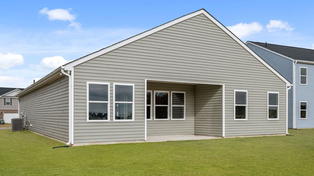 Exterior details and patio area of a home in East Ridge, Ayden (Image 22).