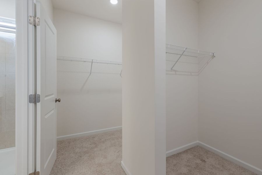 Split primary closet.