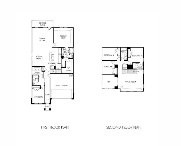 2D floor plan layout of this home in Pine Lake Cove - Premier Series, Montgomery, TX (Image 2). 2D floor plan layout of this home in Pine Lake Cove - Premier Series, Montgomery, TX (Image 2).