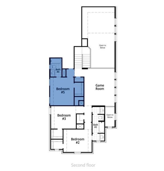 2D floor plan layout of this home in Bel Air Village: 40ft. lots, Sherman, TX (Image 4).