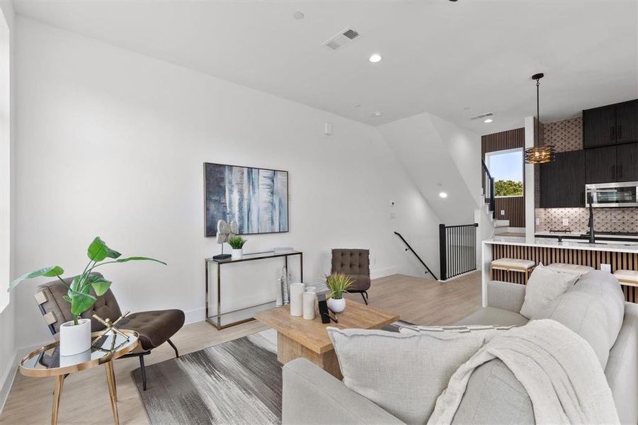 Furnished interior view inside a new home in , Dallas (Image 21).