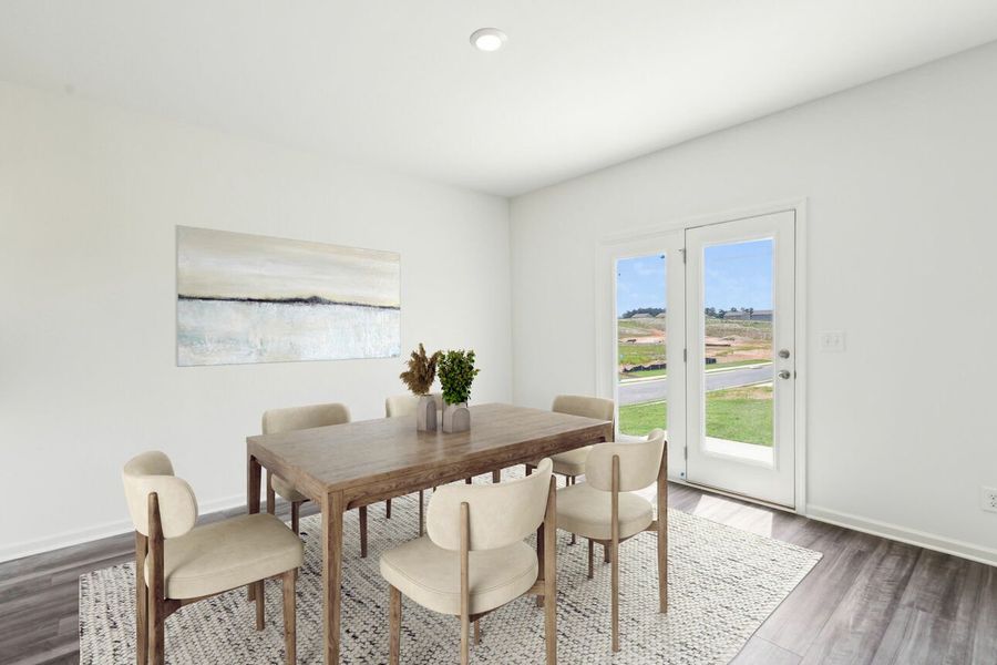 Representative furnished interior of a home built from the Galileo by Starlight Homes in Harrington Trails at The Canopies, New Caney (Image 18).