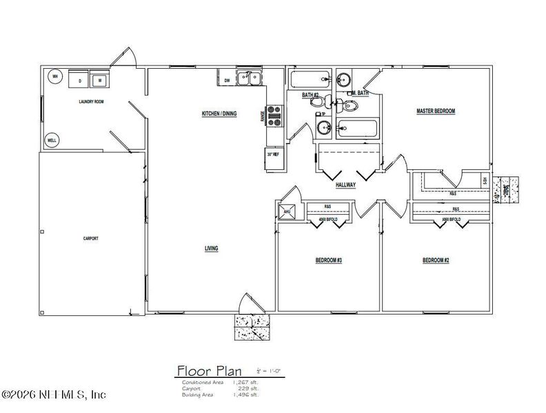 2D floor plan layout of this home in , Keystone Heights, FL (Image 3).