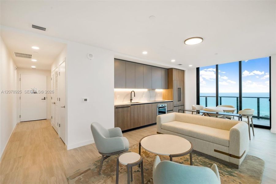 Furnished interior view inside a new home in , Miami Beach (Image 14). Furnished interior view inside a new home in , Miami Beach (Image 14).