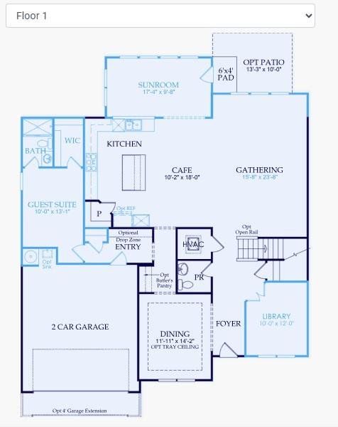 2D floor plan layout of this home in Rose Creek, Cumming, GA (Image 5).