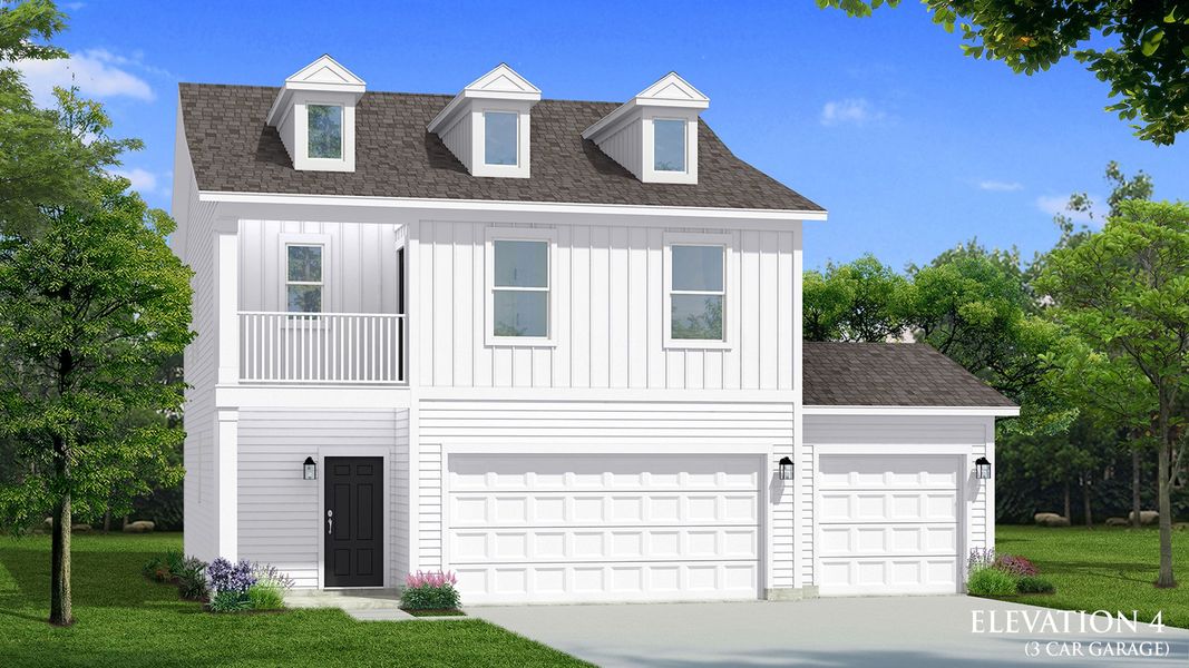 Representative exterior photo of a completed home built from the Beramont by DRB Homes in Oakmont Manor, Oxford, NC (Image 19).