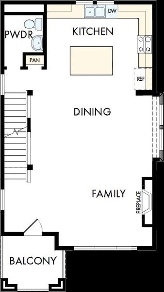 2D floor plan layout of this home in The Aurora Highlands The Pinnacle, Aurora, CO (Image 3).