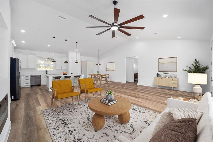 Furnished interior view inside a new home in , Dunnellon (Image 16).