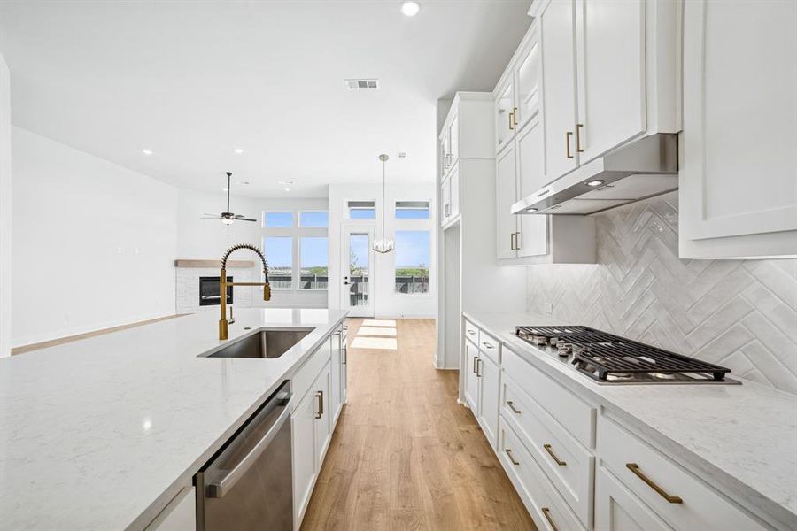 Furnished interior view inside a new home in Pecan Square - Gardens, Northlake (Image 10). Furnished interior view inside a new home in Pecan Square - Gardens, Northlake (Image 10).