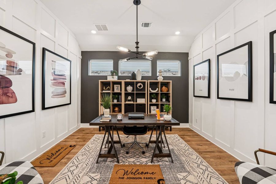 Representative furnished interior of a home built from the Brooks – 50′ Lot by Chesmar Homes in Lakes of Cane Island, Katy (Image 5).