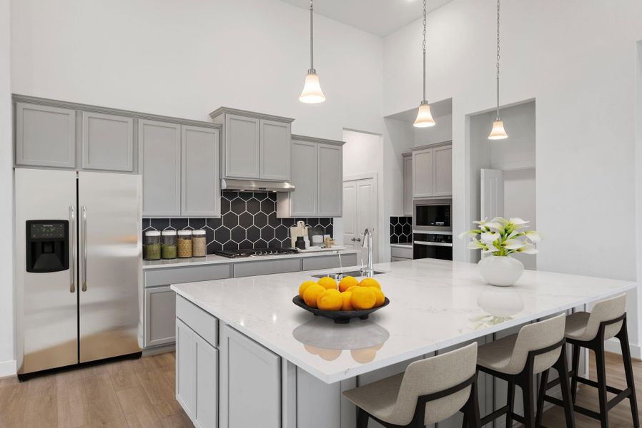 Furnished interior view inside a new home in Valencia 60', Manvel (Image 5).