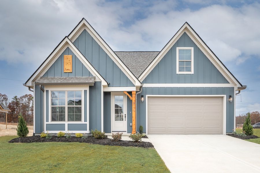 Representative exterior photo of a completed home built from the The Oxford by Greentech Homes LLC in The Thicket at Sedman Hills, Hixson, TN (Image 24).