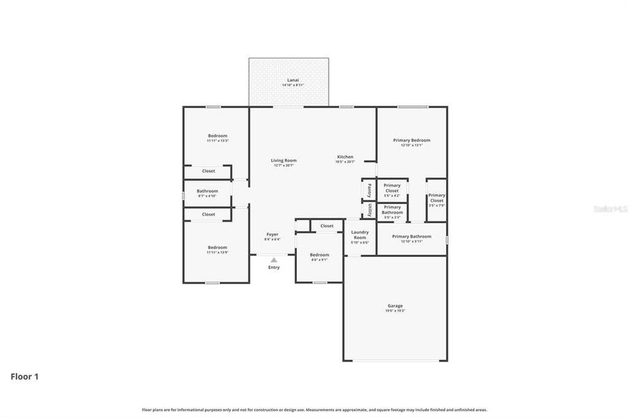 2D floor plan layout of this home in , North Port, FL (Image 4).