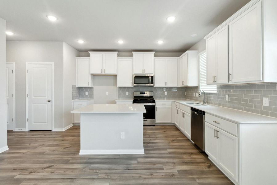Furnished interior view inside a new home in , Buda (Image 9).