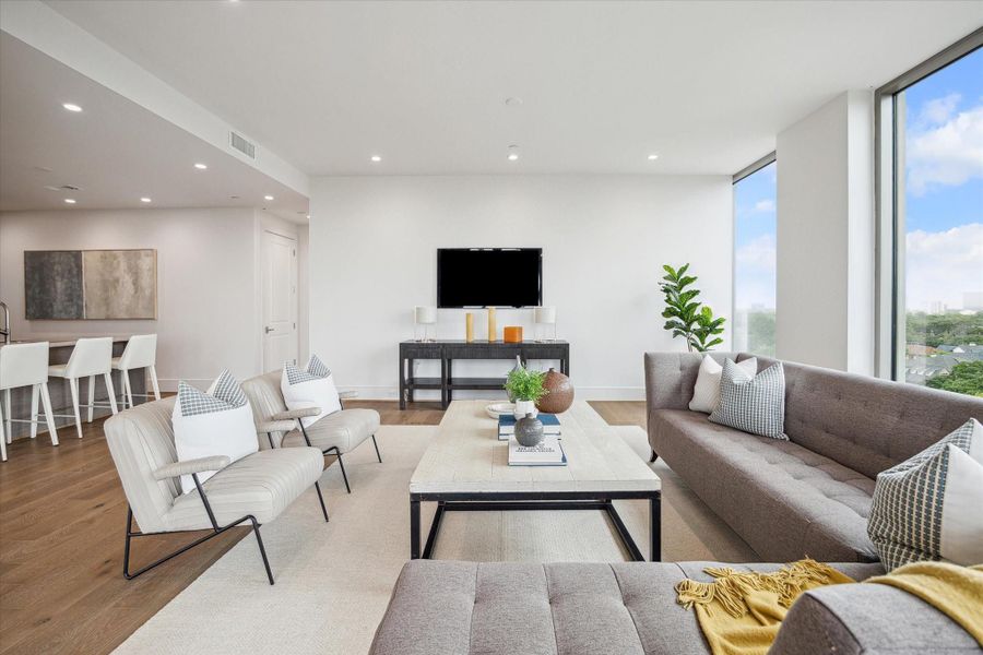 The open-concept layout is perfect for both entertaining and everyday living.