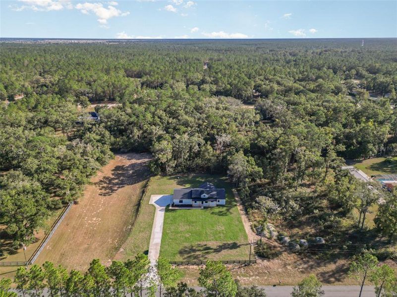 Aerial view of property