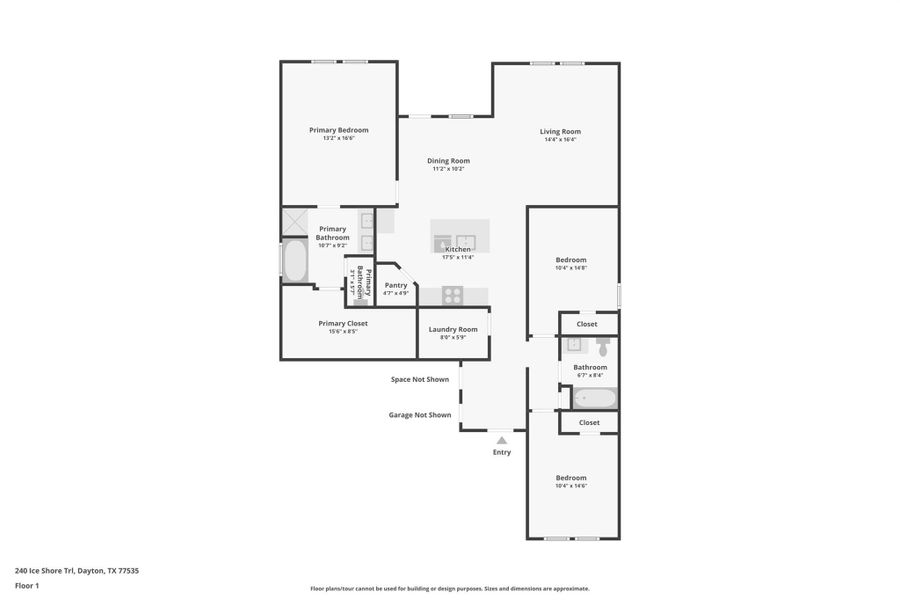 2D floor plan layout of this home in River Ranch Trails, Dayton, TX (Image 4). 2D floor plan layout of this home in River Ranch Trails, Dayton, TX (Image 4).