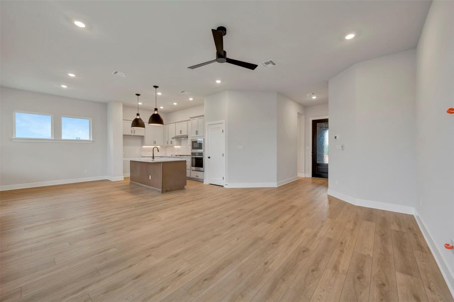 Family Room - Entry - Kitchen