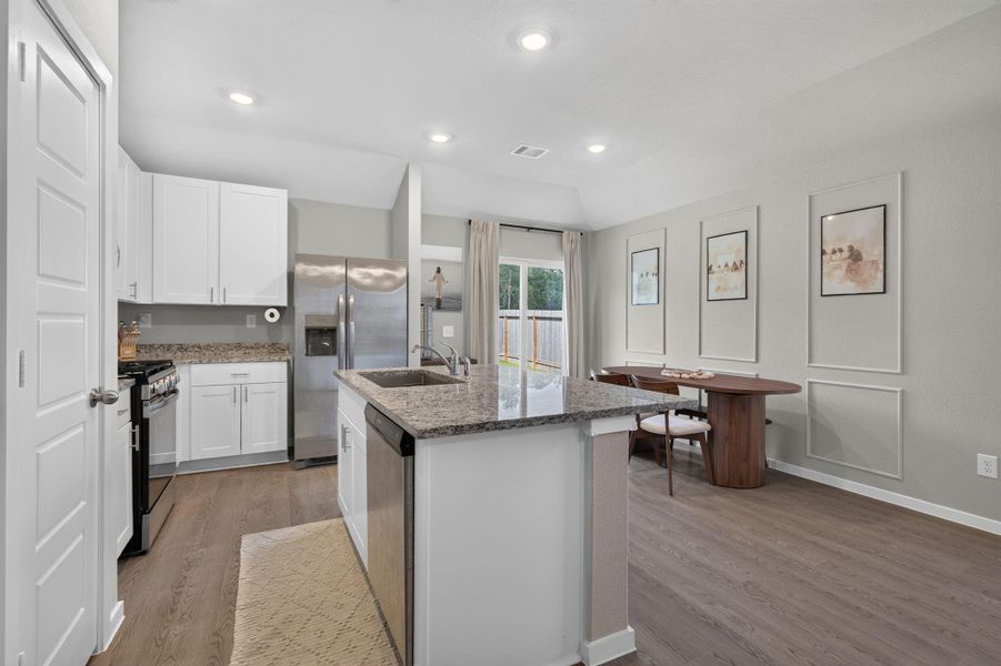 Furnished interior view inside a new home in Caney Mills, Conroe (Image 14).