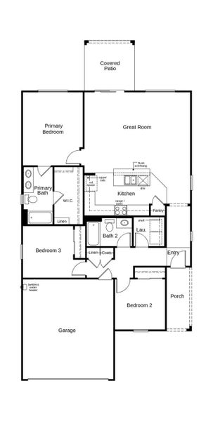 2D floor plan layout of this home in Entrada Del Pueblo at Rancho Sahuarita, Sahuarita, AZ (Image 2). 2D floor plan layout of this home in Entrada Del Pueblo at Rancho Sahuarita, Sahuarita, AZ (Image 2).