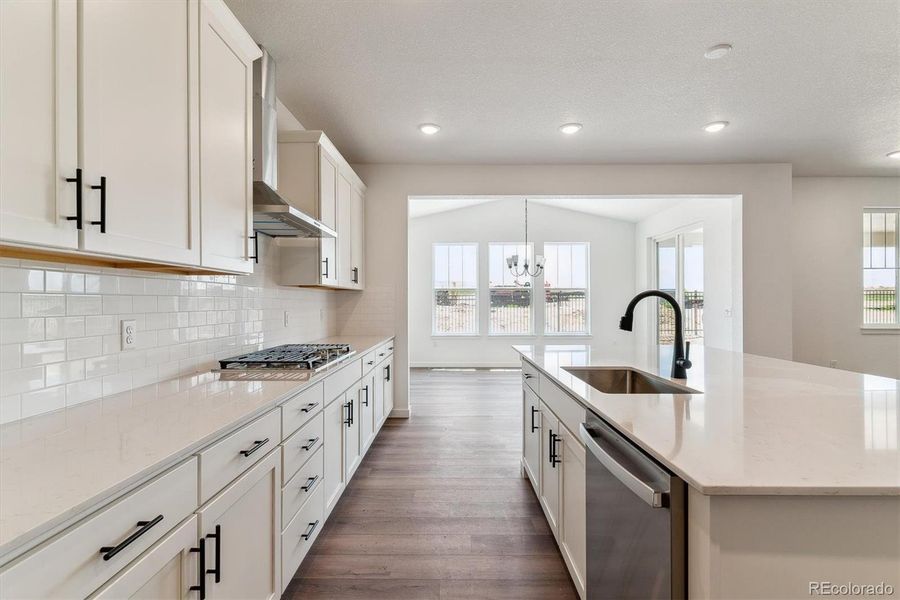 Furnished interior view inside a new home in Harvest Crossing, Aurora (Image 8).