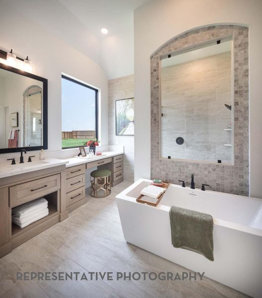 Furnished interior view inside a new home in Santa Rita Ranch, Liberty Hill (Image 18). Furnished interior view inside a new home in Santa Rita Ranch, Liberty Hill (Image 18).