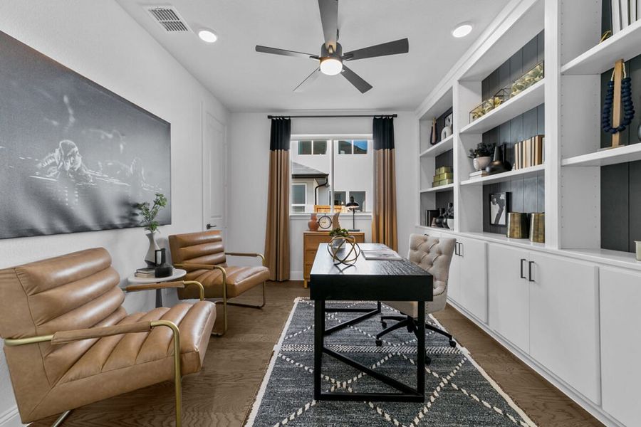 Representative furnished interior of a home built from the Rainer by Landon Homes in Lexington Frisco, Frisco (Image 7).