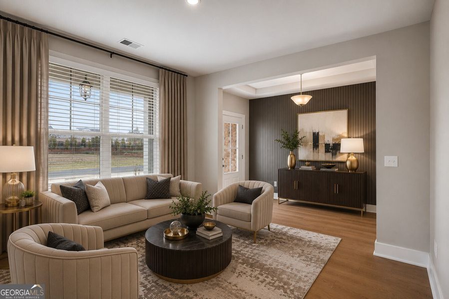 Furnished interior view inside a new home in The Fairways at Mirror Lake, Villa Rica (Image 6). Furnished interior view inside a new home in The Fairways at Mirror Lake, Villa Rica (Image 6).
