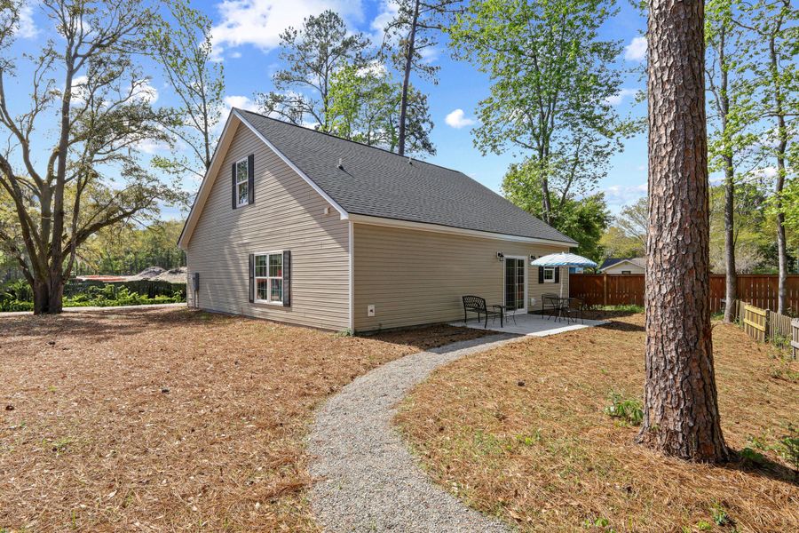 Exterior details and patio area of a home in , Johns Island (Image 4). Exterior details and patio area of a home in , Johns Island (Image 4).