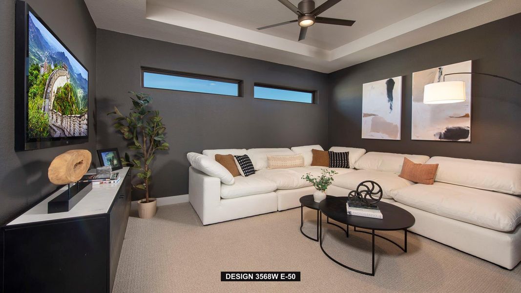 Furnished interior view inside a new home in Lariat 60', Liberty Hill (Image 12).